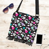 Black Hot Air Balloon Pattern Print Crossbody Bags-grizzshop