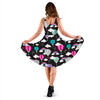 Black Hot Air Balloon Pattern Print Dress-grizzshop