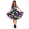 Black Hot Air Balloon Pattern Print Dress-grizzshop