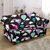 Black Hot Air Balloon Pattern Print Loveseat Cover-grizzshop