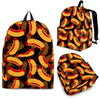 Black Hot Dog Pattern Print Backpack-grizzshop