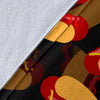 Black Hot Dog Pattern Print Blanket-grizzshop