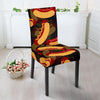 Black Hot Dog Pattern Print Chair Cover-grizzshop