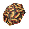 Black Hot Dog Pattern Print Foldable Umbrella-grizzshop