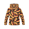 Load image into Gallery viewer, Black Hot Dog Pattern Print Men Pullover Hoodie-grizzshop