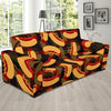 Black Hot Dog Pattern Print Sofa Covers-grizzshop