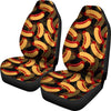 Black Hot Dog Pattern Print Universal Fit Car Seat Cover-grizzshop