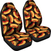 Black Hot Dog Pattern Print Universal Fit Car Seat Cover-grizzshop