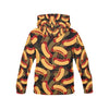 Load image into Gallery viewer, Black Hot Dog Pattern Print Women Pullover Hoodie-grizzshop