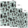 Black Kitten Cat Pattern Print Floor Mat-grizzshop