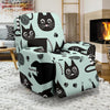 Black Kitten Cat Pattern Print Recliner Cover-grizzshop