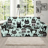 Black Kitten Cat Pattern Print Sofa Covers-grizzshop