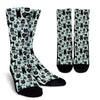 Black Kitten Cat Pattern Print Unisex Crew Socks-grizzshop