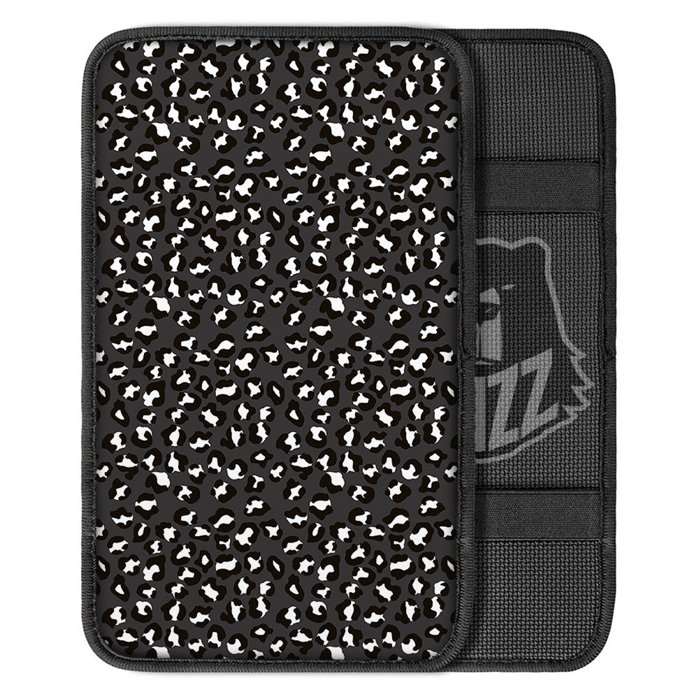 Black Leopard Print Pattern Car Center Console Cover-grizzshop