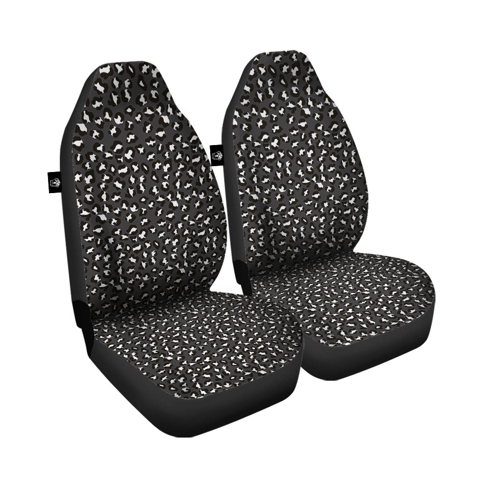 Black Leopard Print Pattern Car Seat Covers-grizzshop