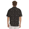 Black Leopard Print Pattern Men's Short Sleeve Shirts-grizzshop