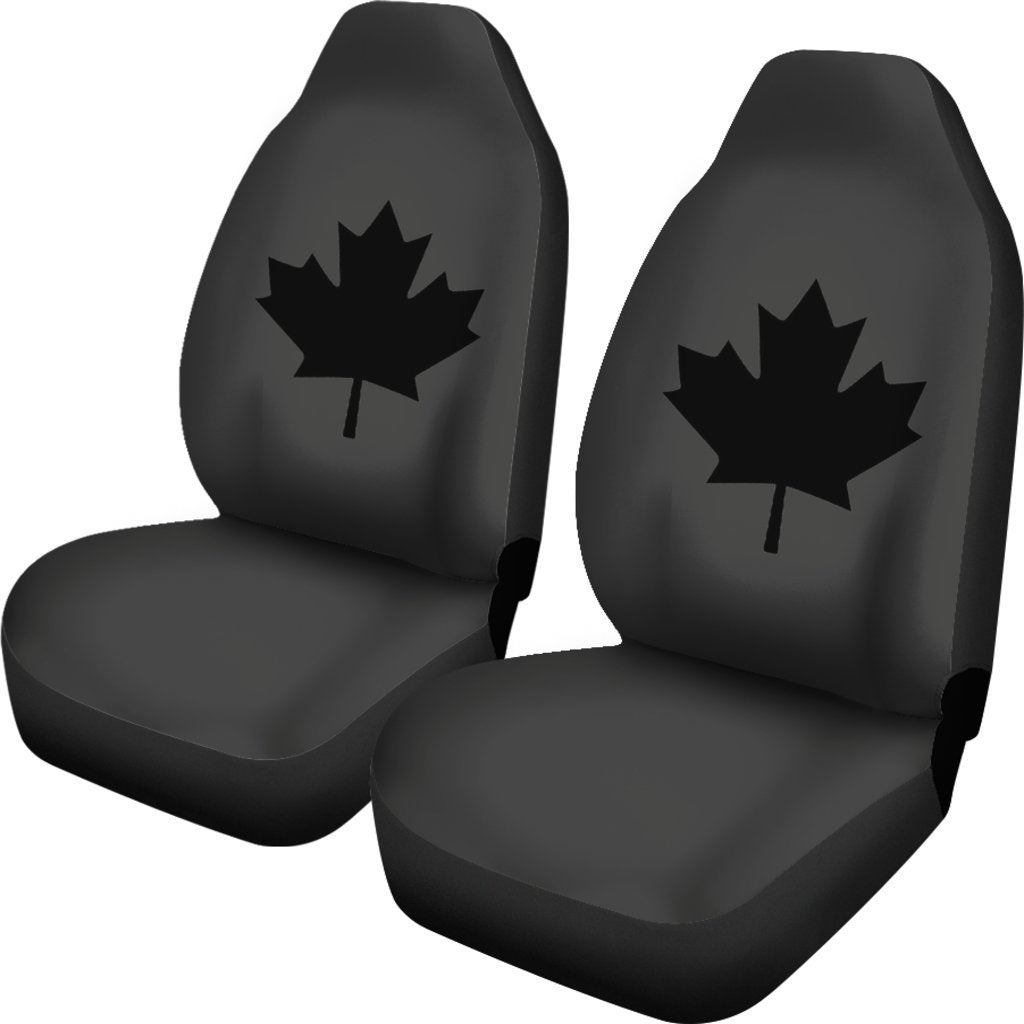 Black Maple Leaf Canda Universal Fit Car Seat Covers-grizzshop