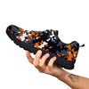 Black Orange And Grey Camouflage Print Black Sneaker-grizzshop