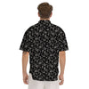 Black Paisley Bandana Print Men's Short Sleeve Shirts-grizzshop