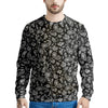 Black Paisley Bandana Print Men's Sweatshirt-grizzshop