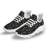 Black Paisley Bandana Print White Running Shoes-grizzshop