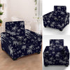 Black Palm Tree Hawaiian Print Armchair Cover-grizzshop