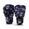 Black Palm Tree Hawaiian Print Boxing Gloves-grizzshop