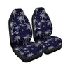 Black Palm Tree Hawaiian Print Car Seat Covers-grizzshop
