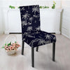 Black Palm Tree Hawaiian Print Chair Cover-grizzshop