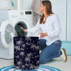 Black Palm Tree Hawaiian Print Laundry Basket-grizzshop