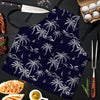 Black Palm Tree Hawaiian Print Men's Apron-grizzshop