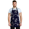 Black Palm Tree Hawaiian Print Men's Apron-grizzshop