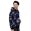 Black Palm Tree Hawaiian Print Men's Hoodie-grizzshop