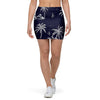 Black Palm Tree Hawaiian Print Mini Skirt-grizzshop