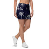 Black Palm Tree Hawaiian Print Mini Skirt-grizzshop