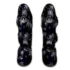 Black Palm Tree Hawaiian Print Muay Thai Shin Guard-grizzshop