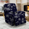 Black Palm Tree Hawaiian Print Recliner Cover-grizzshop