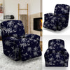 Black Palm Tree Hawaiian Print Recliner Cover-grizzshop