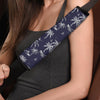 Black Palm Tree Hawaiian Print Seat Belt Cover-grizzshop