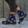 Black Palm Tree Hawaiian Print Women's Boots-grizzshop