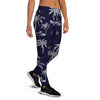 Black Palm Tree Hawaiian Print Women's Joggers-grizzshop