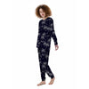 Black Palm Tree Hawaiian Print Women's Pajamas-grizzshop