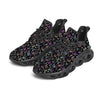 Black Pastel Paisley Bandana Print Black Running Shoes-grizzshop