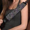 Black Pastel Paisley Bandana Print Car Seat Belt Cover-grizzshop