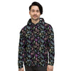 Black Pastel Paisley Bandana Print Men's Hoodie-grizzshop