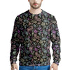 Black Pastel Paisley Bandana Print Men's Sweatshirt-grizzshop