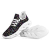 Black Pastel Paisley Bandana Print White Running Shoes-grizzshop