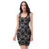 Black Paw Bodycon Dress-grizzshop