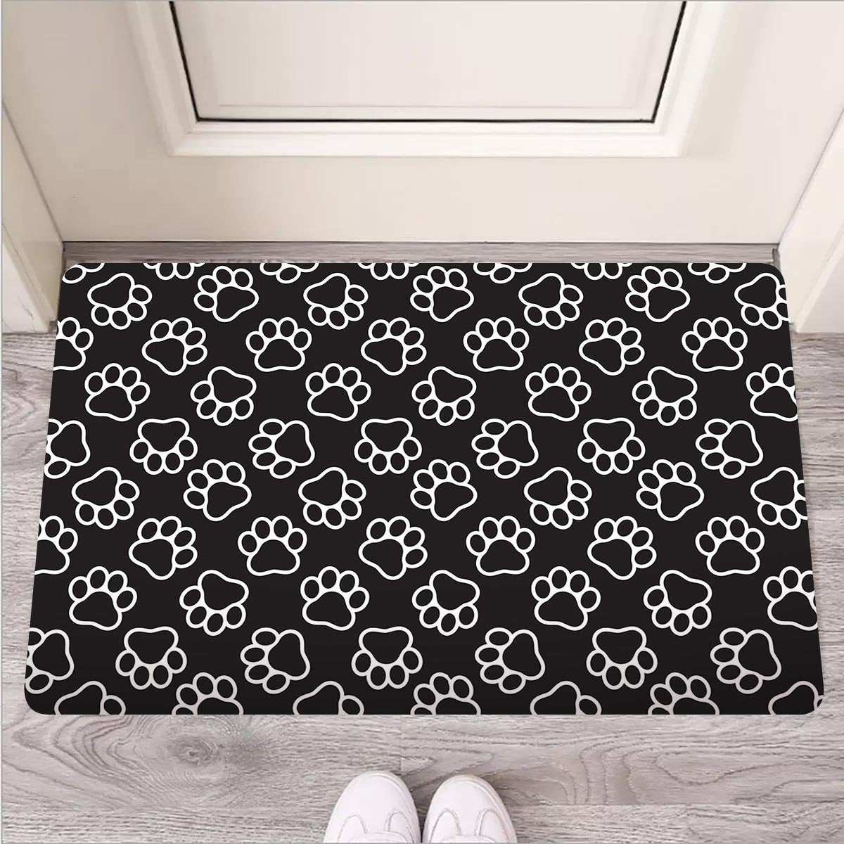 Black Paw Door Mat-grizzshop