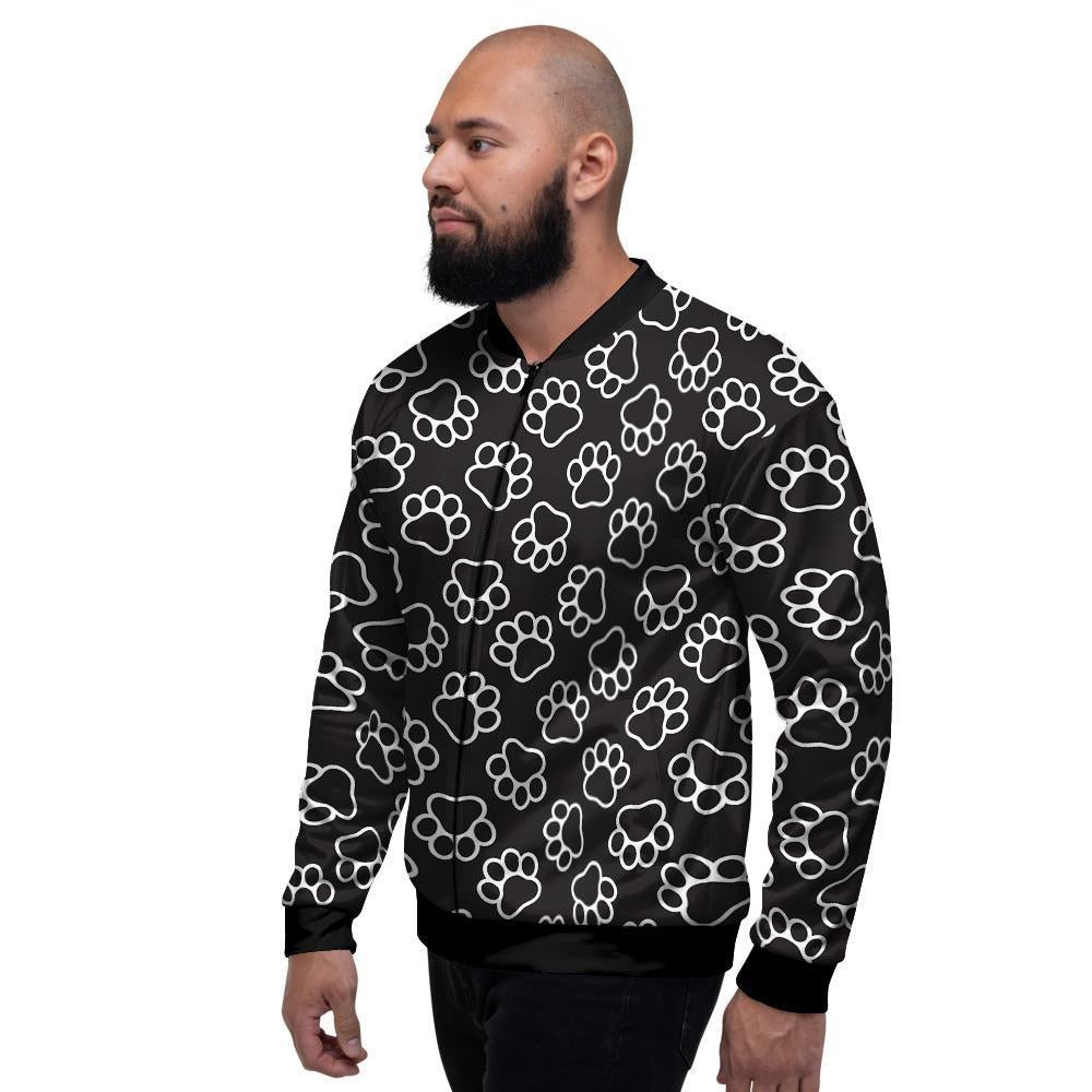 Black Paw Men's Bomber Jacket-grizzshop